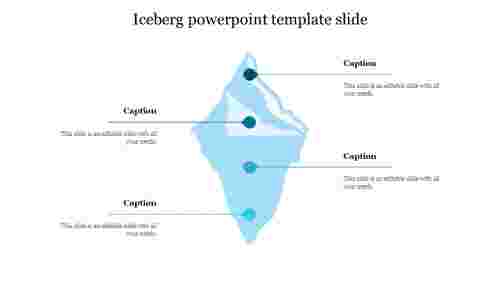 Iceberg powerpoint template slide